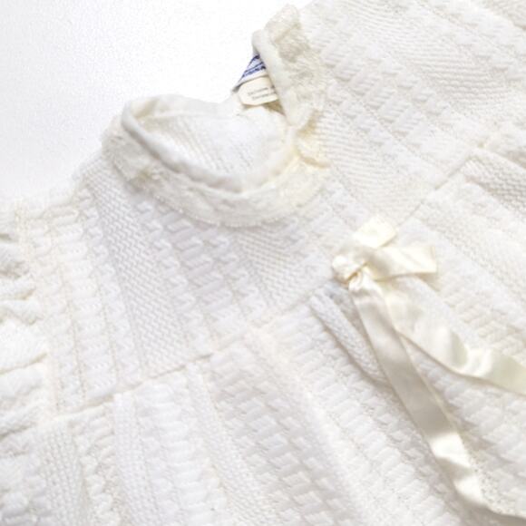 Vintage Madonna Dress Baby Girls Size 6m Sweater Ivory - Picture 2 of 5
